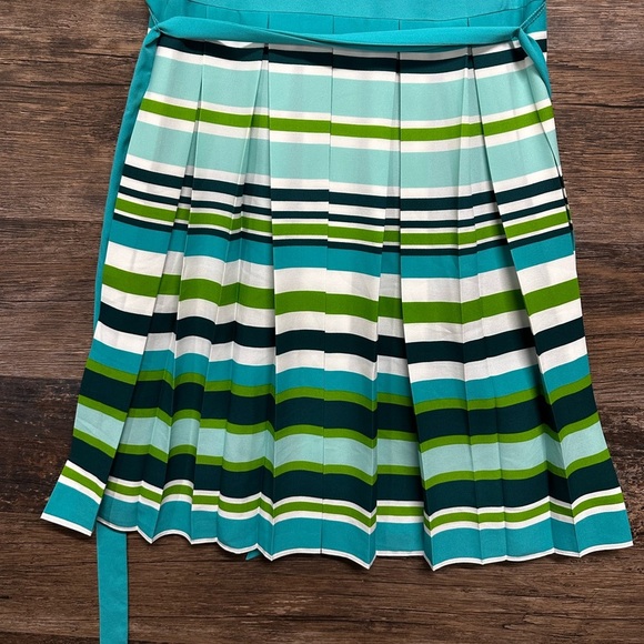 Talbots Blue and White Pleated A-Line Sundress - Picture 7 of 7